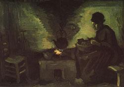 Vincent Van Gogh Peasant Woman Near the Hearth oil painting picture